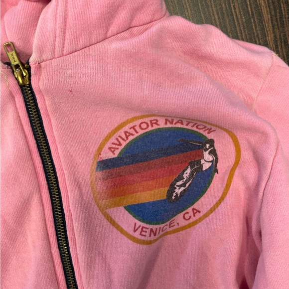 Aviator Nation Pink Zip Up Hoodie - Picture 2 of 5